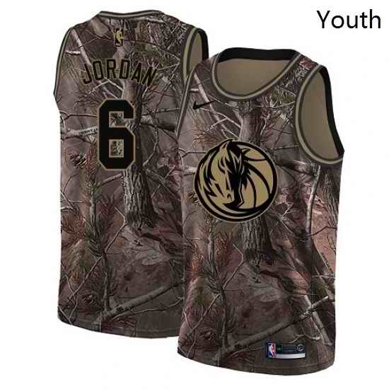 Youth Nike Dallas Mavericks 6 DeAndre Jordan Swingman Camo Realtree Collection NBA Jersey